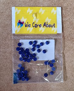 MNI BOTÃO REDONDO AZUL JEANS  - 40 UNIDADES