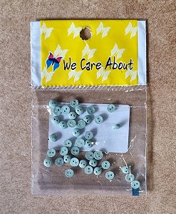 MNI BOTÃO REDONDO VERDE BEBÊ - 40 UNIDADES