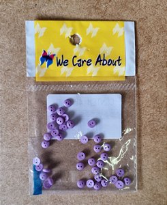 MNI BOTÃO REDONDO LILÁS  - 40 UNIDADES