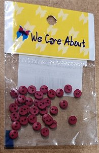 BOTÃO SMALL VERMELHO - 30 UNIDADES