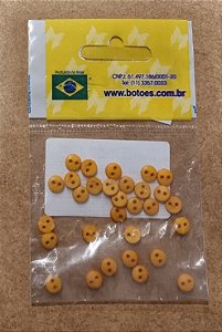 BOTÃO  SMALL  MOSTARDA - 30 UNIDADES