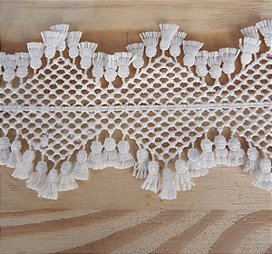 RENDA MINI TASSEL 2 BORDAS -COR BRANCO
