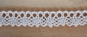 RENDA DE ALGODÃO  TRADICIONAL - COR BRANCO