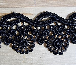 RENDA GRIPIR MARGOT - COR PRETO