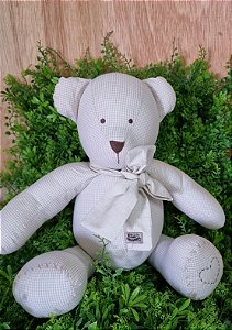 URSO MY LOVE  - M  COR BEGE ESTAMPA XADREZ