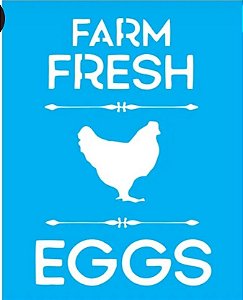 STENCIL FARM FRESH EGGS