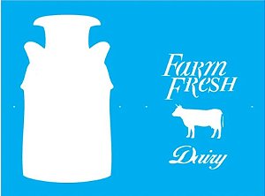 STENCIL LATÃO DE LEITE FARM FRESH