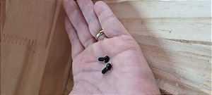 OLHO  OVAL  DE PINO COM TRAVA - TAM 0.5 cm - COR PRETO