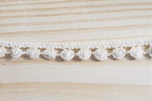 RENDA DE ALGODÃO CACHINHO - COR CRU