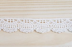 RENDA DE ALGODÃO PRINCESA - COR CRU