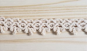 RENDA DE ALGODÃO CROCHÊ - COR CRU