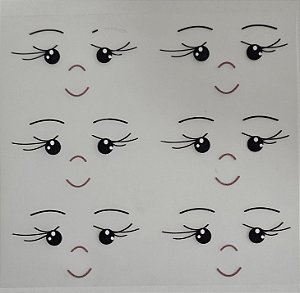 TRANSFER ROSTO DE BONECA - MODELO QUINZINHA