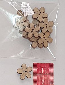 BOTÕES DE FLOR EM MDF- pacote com 10 unidades