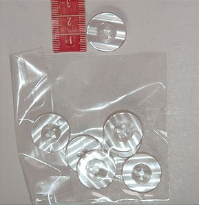 BOTÃO TRANSPARENTE -COM 6 UNIDADES