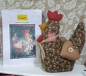 KIT GALINHA PESO DE PORTA - ESTAMPA DA GALINHA E VARIADA
