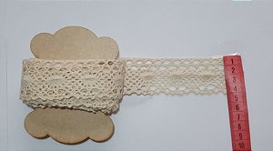 RENDA ALGODÃO  COR BEGE