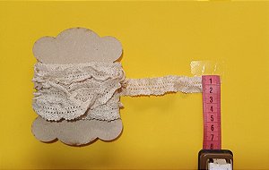 Renda franzida - com 3 metros