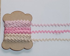 SIANINHA 3 CORES - ROSA BEBÊ / ROSA/BEGE- 5MM