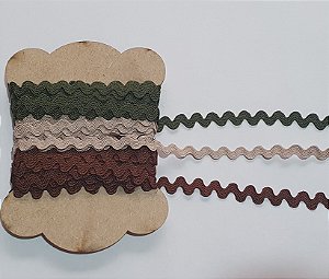 SIANINHA 5MM placa com 3 cores - VERDE/BEGE/MARROM