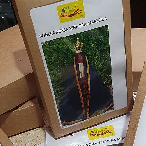 Kit material Boneca Nossa Senhora Aparecida - Terço de madeira