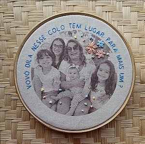 Bordado com foto impressa