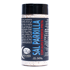 Sal Parrilla com Alho e Pimenta Preta - Pote - 500g