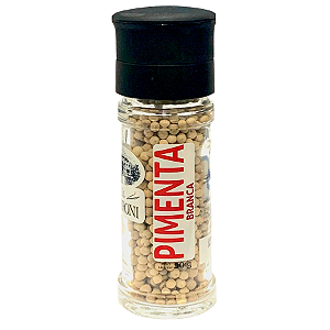 Pimenta do Reino Branca em Grãos com Moedor - Cerâmica - 50g