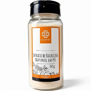 Extrato de Baunilha Natural em Pó - Pote - 80g