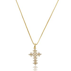 Corrente Crucifixo Cravejado P