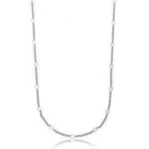 Corrente Chapinha Ródio Branco