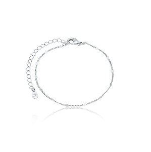 Pulseira Chapinha Ródio Branco