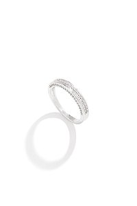Aliança Cravejada Lateral Zircônias