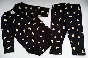 Conjunto body e calça legging preto