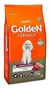 GoldeN Formula Cães Adultos Porte Pequeno Carne & Arroz 15kg