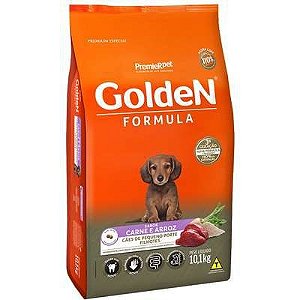 GoldeN Formula Cães Filhotes Porte Pequeno Carne & Arroz 10,1kg