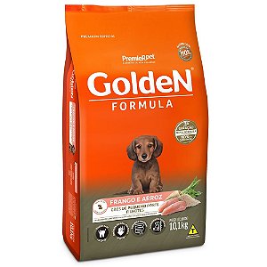 GoldeN Formula Cães Filhotes Porte Pequeno Frango & Arroz 10,1kg