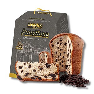 Panettone Premium Noir, com Gotas Sabor Chocolate, Sem Glúten Aminna, 240g - ID: 220