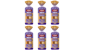 Kit com 6 Pães Aminna sem Glúten, sem Açúcar, Batata Doce, 400g - ID: 154
