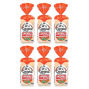 Kit com 6 Pães Aminna sem Glúten, sem Açúcar, Cenoura, 400g - ID: 155