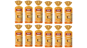 Kit com 12 Pães Aminna sem Glúten, sem Açúcar, Cenoura, 400g - ID: 155