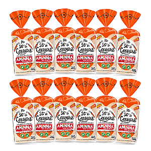 Kit com 12 Pães Aminna sem Glúten, sem Açúcar, Cenoura, 400g - ID: 155