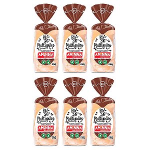 Kit com 6 Pães Aminna sem Glúten Multigrãos, 450g - ID: 174