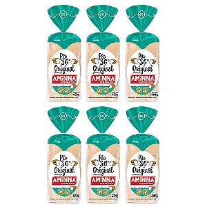 Kit com 6 Pães Aminna sem Glúten Original, 400g - ID: 184