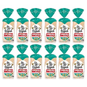 Kit com 12 Pães Aminna sem Glúten Original, 400g - ID: 184