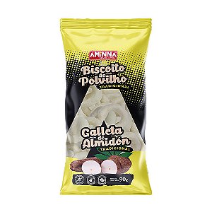 Biscoito de Polvilho Sem Glúten Vegano, Tradicional Aminna, 90g - ID: 226