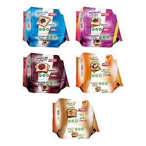 Kit Degustação com 5 Torradas VEG SG® Sem Glúten Aminna, 90g