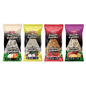 Kit Degustação 4 Biscoitos de Polvilho SG® Sem Glúten Aminna, 90g