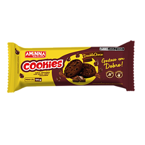 Kit com 6 Cookies Doublechoco + 6 Cookies Original SG® Sem Glúten Aminna, 100g