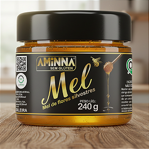 Mel Orgânico de Flores Silvestres Sem Glúten Aminna SG - 240 g - ID: 242