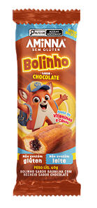 Bolinho Minno de Baunilha com Recheio de Chocolate Sem Glúten Aminna SG - 40 g - ID: 243